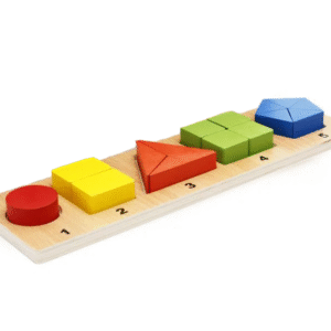 Ξύλινο παιχνίδι αντιστοίχισης γεωμετρικών σχημάτων (Γ)