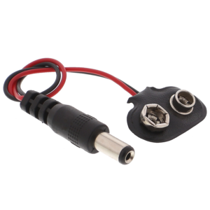 Κλιπ μπαταρίας 9V με βύσμα DC, σχήμα Τ - καλώδιο 15cm
